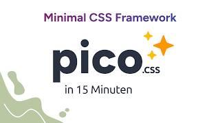 Pico CSS Tutorial - Das minimalistische CSS Framework