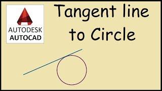How to draw a line tangent to a circle in AutoCAD