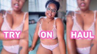 4K Matching Underwear Set TryOn Haul  Curvy Bra Sets  Any Astra Try On