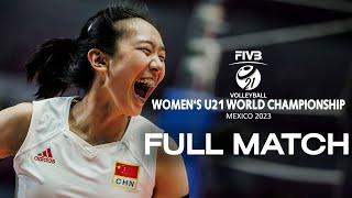 CHN vs. ITA - Full Match  Gold Match  Womens U21 World Championship  Lèon