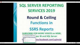 SSRS Expressions  Ceiling and Round Function in SSRS  SSRS Ceiling  Round  SSRS Functions