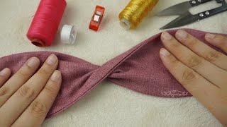 Twist Your Headband LIKE A PRO  How to Make Twisted Headband out of Cotton Fabric