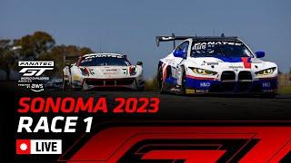 LIVE  Race 1  Fanatec GT World Challenge America powered by AWS @ Sonoma 2023