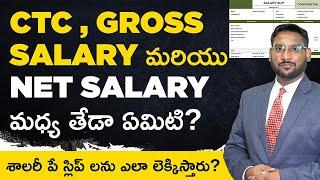 Salary Slip Details in Telugu - Difference Between CTC and Net Salary Means?  Kowshik Maridi