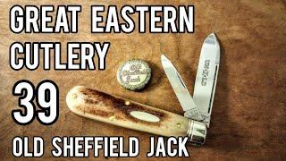 Great Eastern Cutlery 39 Old Sheffield Jack In Pioneer Bone