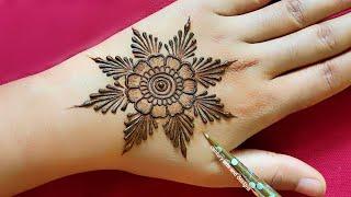 New easy stylish back hand mehndi  simple mehndi design  mehndi ka design  mehndi design  mehndi