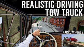 BeamNG Realistic Driving Towing Expensive Car Through Narrow Roads T300RS + H-Shifter Wheel Cam 4K