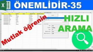 Excel VBA Formları Üzerinde Hızlı Arama Nasıl Yapılır