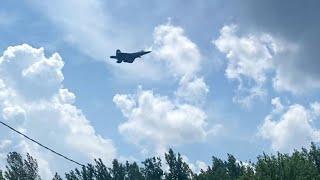 SUBMITTED F-22 Raptor flying in for Quad City Air Show