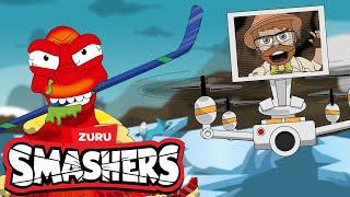 Playa de Buenas Vibras + Compilación De Videos  SMASHERS En Español Caricaturas para niños  Zuru
