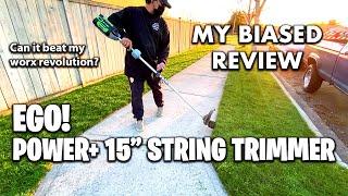 Ego Power+ 15 string trimmer honest review vs worx gt revolution  spring lawncare  upgrade?