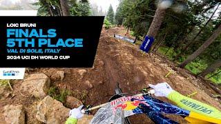 GoPro Loic Bruni 5th Place Finals Run - Val Di Sole Italy - 24 UCI Downhill MTB World Cup