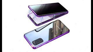 Magnetic Case 360 Front+Back 9H Tempered Glass Case for Galaxy S21 & S20 FE - UNBOXING