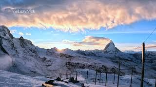 The Perfect Sunset in Switzerland matterhorn  4k