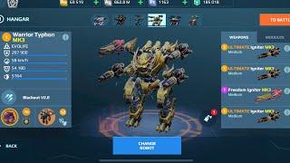 Typhoon Igniter VS Bedwyr Titan  War Robots Gameplay