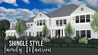 ROBLOX  Bloxburg Shingle Style Family Mansion Speedbuild  EXTERIOR ONLY  Ellvoi