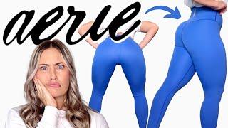 NEW AERIE LEGGING TRY ON REVIEW  OFFLINE REAL ME XTRA HOLD UP LEGGING HAUL