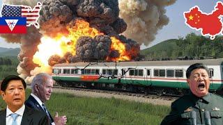 Today July 11th US-Philippines Destroy Chinese Train Carrying 3000 Tons of Ammunition