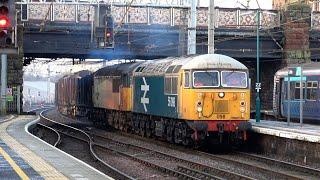 GBRf Class 56 on the Logs and an MOD train at Carlisle - plus other trains 07 09 Jan 24