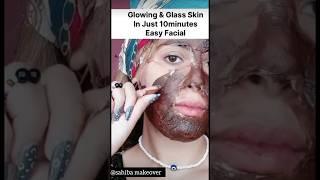 Easy FacialGet Glowing & Glass Skin in Just 10 Mnts Instantly ll#skincare #beatytips#ytshorts#viral