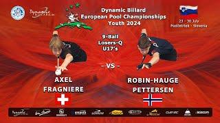 Day 7 Youth Its 9-ball at Dynamic Billard European Pool Championships Youth 2024.