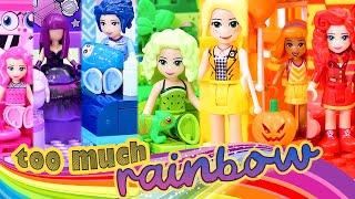 Too Much Rainbow  All the rainbow single colour build challenges plus pink LEGO compilation