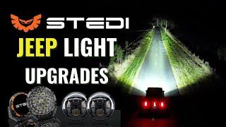 STEDI Type X Pro LED Install & Review + STEDI Carbon Headlights  Full Jeep Light Upgrade