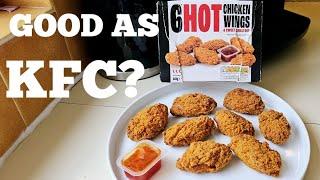 GOOD AS KFC? 6 Hot CHICKEN WINGS in ALDI food review