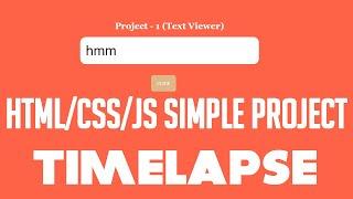 JavaScript Fun Little Project TIMELAPSE