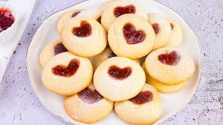 Heart jam cookies fragrant and irresistible