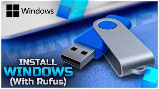 Install Windows With Rufus USB & Hard Drive