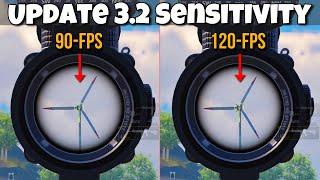 90-FPS Vs 120-FPS Sensitivity Recoil Comparison  Update 3.2  PUBG MOBILE 