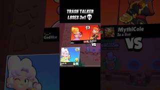 1v3 vs Trash Talker  #brawlstars #shorts #piper