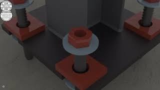 Как правильно монтировать стальную колонну  Бетонная подливка под базу колонны