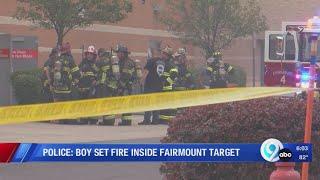 Police Boy set fire inside of Fairmount Target