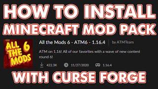 How To Install ALL THE MODS 6 MODPACK for minecraft with curseforge on Windows