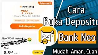 Cara Buka Deposito Bank Neo Terbaru