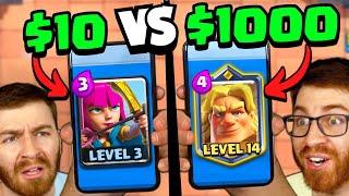 $10 vs $1000 Clash Royale Account  *TROPHY RACE*