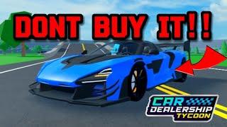 DONT BUY THIS NEW LIMITED CAR IN Car Dealership tycoon  Mird CDT