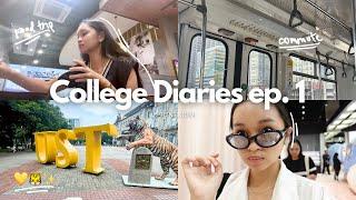 college diaries ep.1  enrolling in UST apartment hunting commute lessons going around mnl