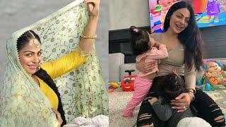 Neeru Bajwa With Her Real Life Family