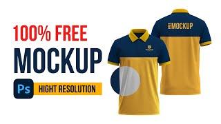 100% Free Front & Back Polo Shirt Mockup High Resolution