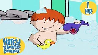 Splish Splash Bath Time  Cartoons for Kids  Harry and His Bucket Full of Dinosaurs 9 Story Kids