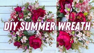 How to make a peony wreath with faux florals  DIY Wreath Tutorial