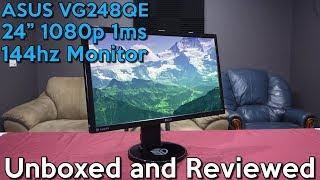 ASUS VG248QE 144hz Gaming Monitor  Unboxed and Reviewed