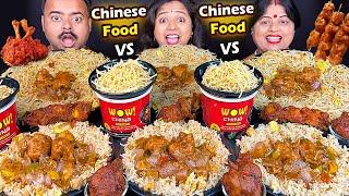 CHINESE FOOD CHALLENGE - Chowmin & ManchurianEgg Mutton Fried rice & ChickenLollipopMomo Mukbang