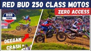 Haiden Deegan MASSIVE CRASH Red Bud 250 Class Motos Raw Footage Hymas Masterpool Vialle Kitchen Jo