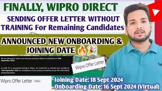 Wipro Onboarding Latest Update  Joining Date Out  Offer Letter  Pre-skilling Training  Rejection