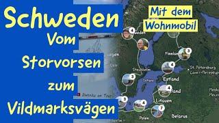 #158 Schweden pur. Wasserfälle Hochplateu spannende Orte. Super schöne Stellplätze