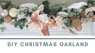 EASY DIY GLAM DOLLAR STORE CHRISTMAS GARLAND  CHRISTMAS DECOR IDEAS